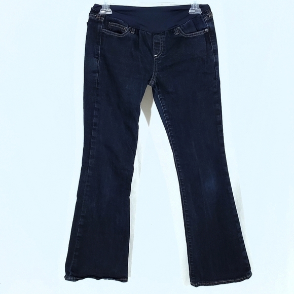 Gap Maternity Full Panel Long & Lean Bootcut Jeans - Picture 3 of 12